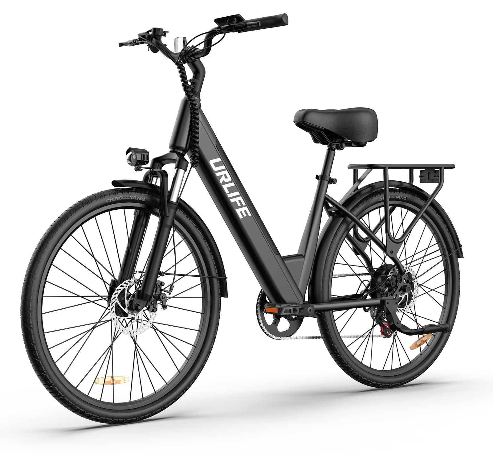 Elektrofahrrad URLIFE E26 - 250W Motor, 48V 10,4Ah Akku, 26 Zoll, Scheibenbremse - Schwarz