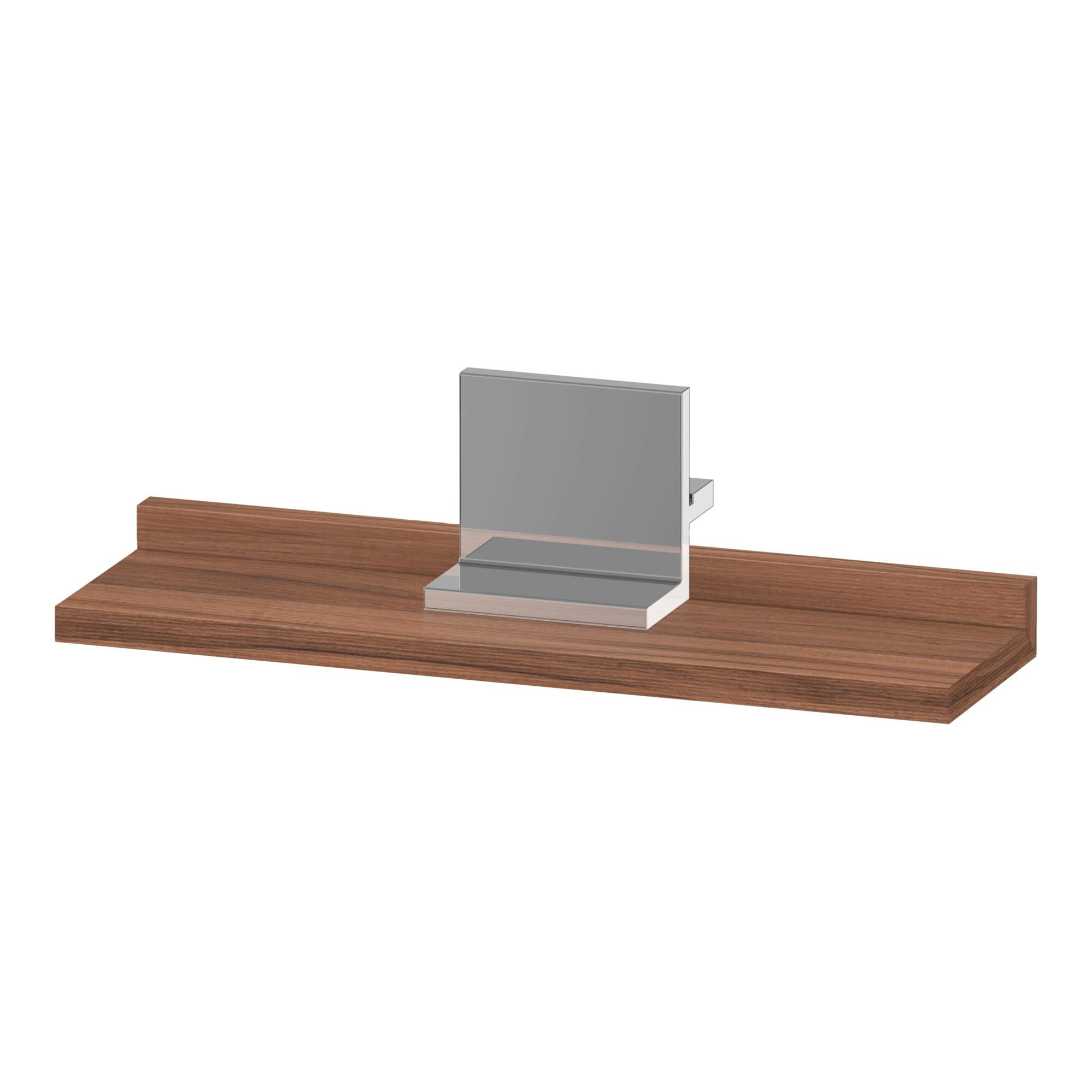 Duravit Spiegel-Ablage Sivida 45x65x3,6cm, Nussb Nat, montiert, chrom (SV7430010790000)