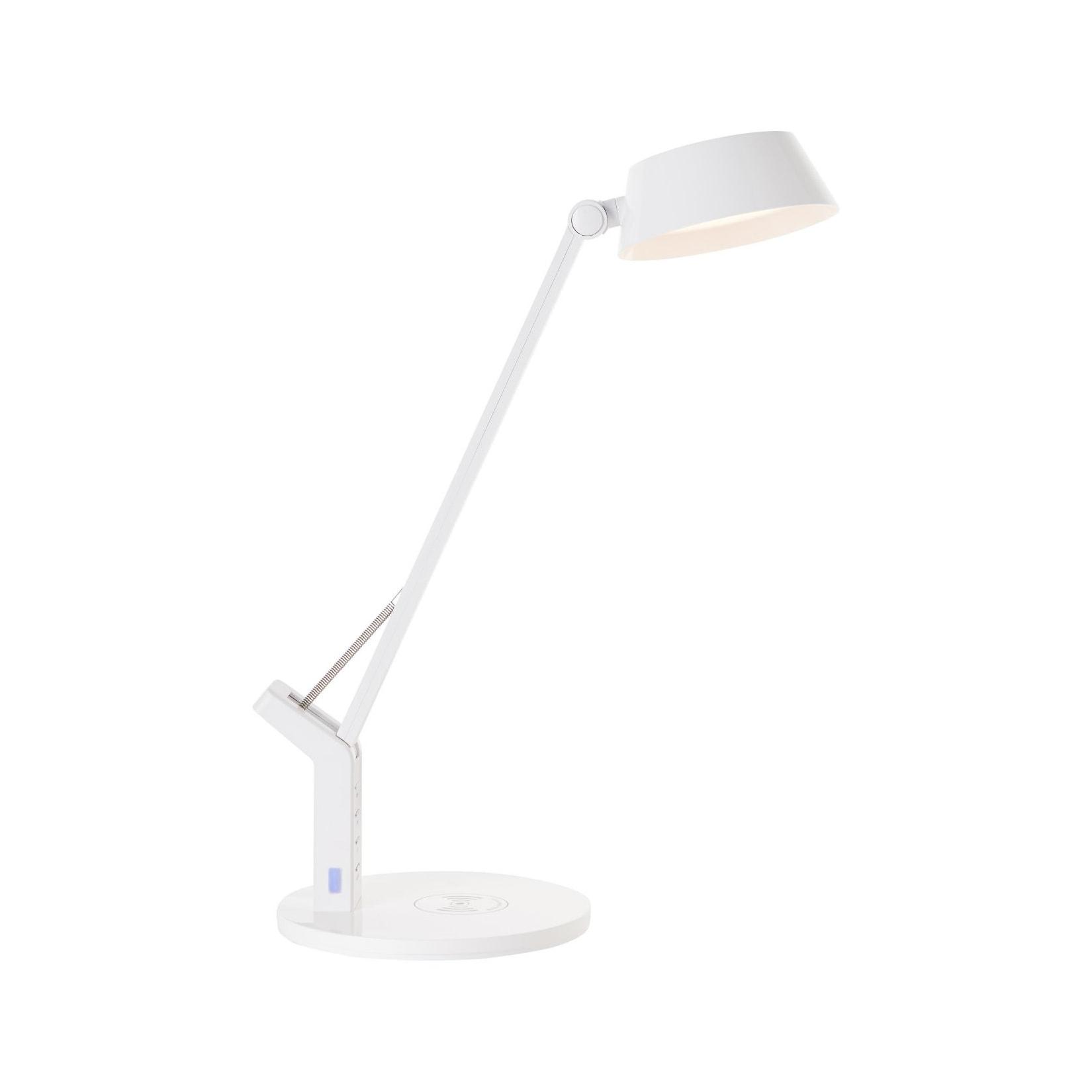 BRILLIANT Lampe , Kaila LED Tischleuchte mit Induktionsladeschale weiß , 1x LED integriert , 8W LED integriert , (710lm , 3100-6100K) , Kabelloses Aufladen von mobilen Geräten