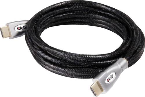club3D HDMI Anschlusskabel HDMI-A Stecker, HDMI-A Stecker 5.00 m Schwarz CAC-2312 4K UHD, Flammwidrig HDMI-Kabel