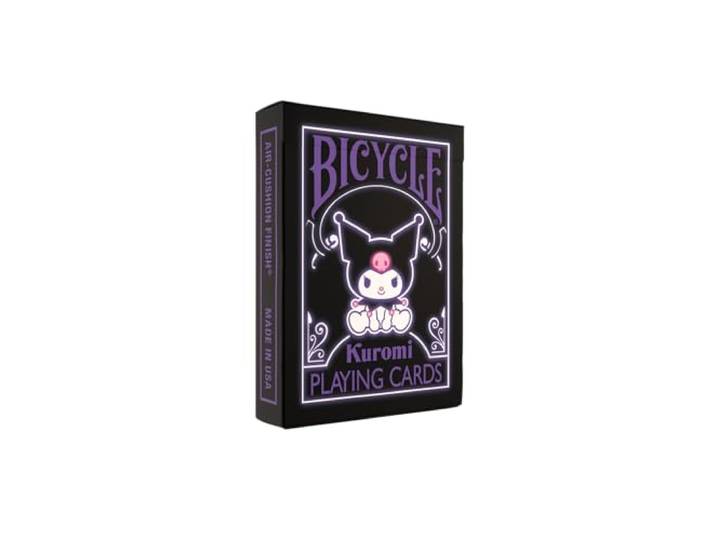 Bicycle Kuromi Sanrio Speelkaarten, Zwart, Roze en Paars, 1 Deck, Premium Kwaliteit, Poker