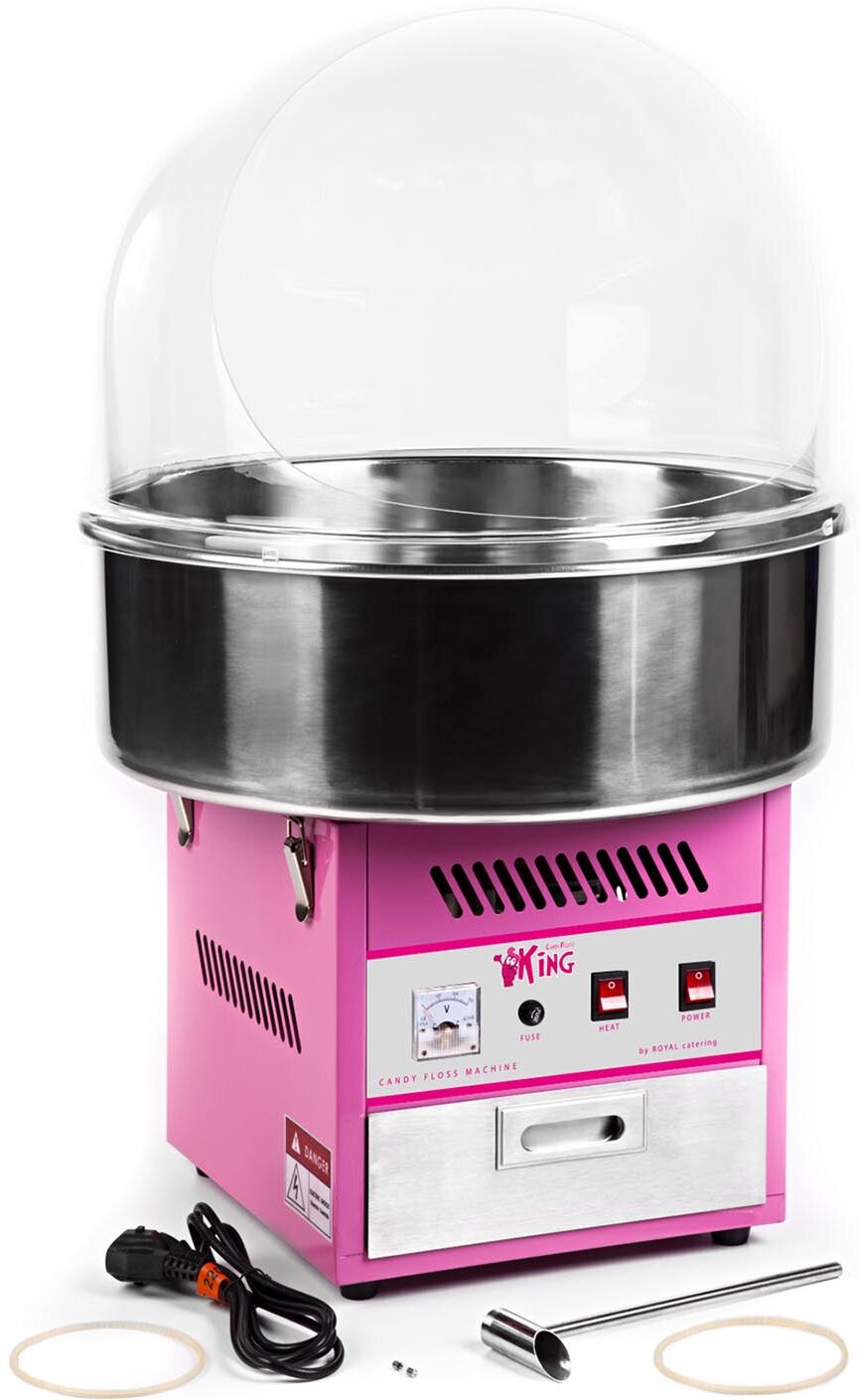 Royal Catering Candy Floss Machine - 52 cm - 1200 W - sneeze guard RCZK-1200E