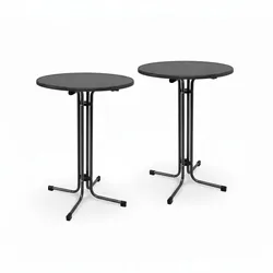 STEHTISCH Bellini Ø70xH110cm Schwarz (2tlg)
