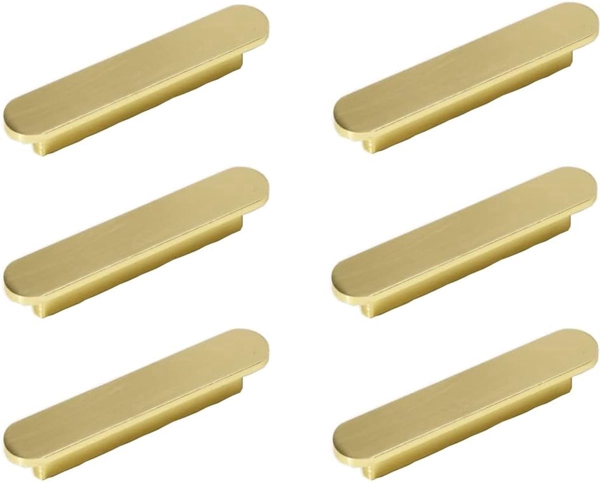 Set van 6 goudkleurige meubelgrepen voor moderne meubels