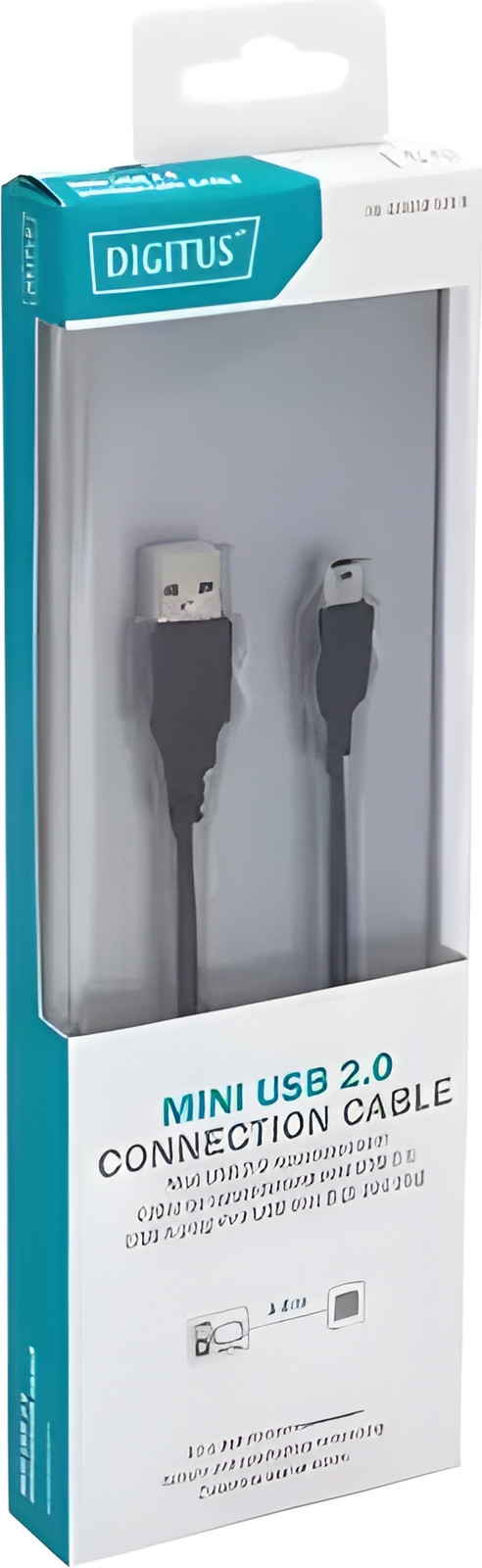 Digitus DB-300130-010-S USB 2.0-kabel, Type A naar Mini-B, 5-polig, 1,0 meter