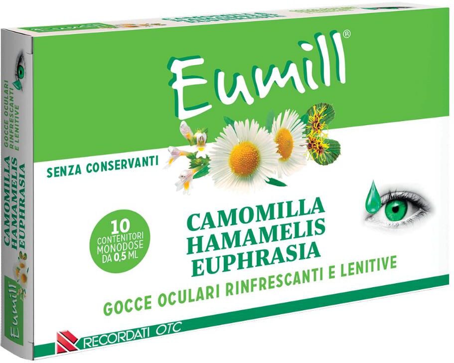 RECORDATI SpA Eumill Gocce Oculari Rinfrescanti e Lenitive, 10 Monodose