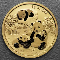 Goldmünze 8g "Panda" 2025 (China)