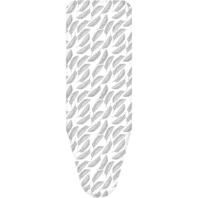 Bügelbrettbezug BISCHOF COLOMBO "Piuma", weiß (motivdruck piuma), B:130cm T:50cm, Baumwolle, Bügelbrettbezüge, 120x40 cm