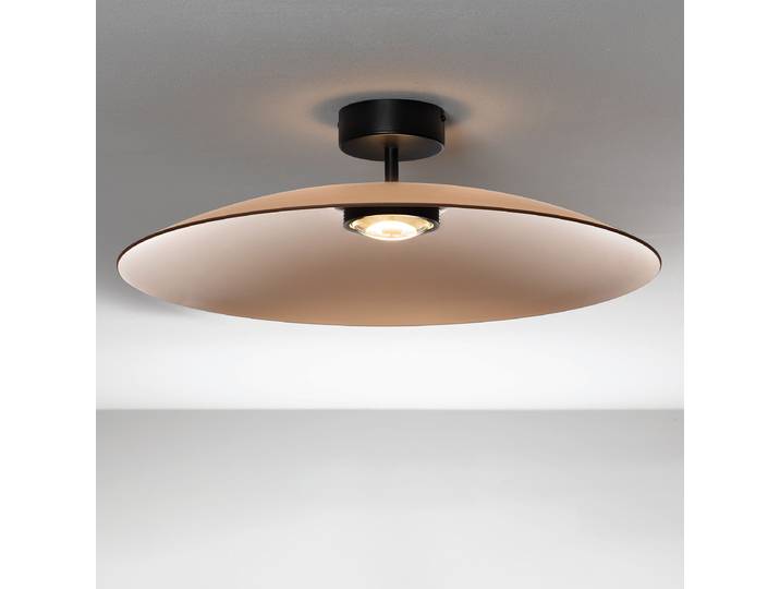 Plafonnier Polifemo Ø 60cm Marron/Marron aluminium / verre coloré LED non-remplaçables Module LED