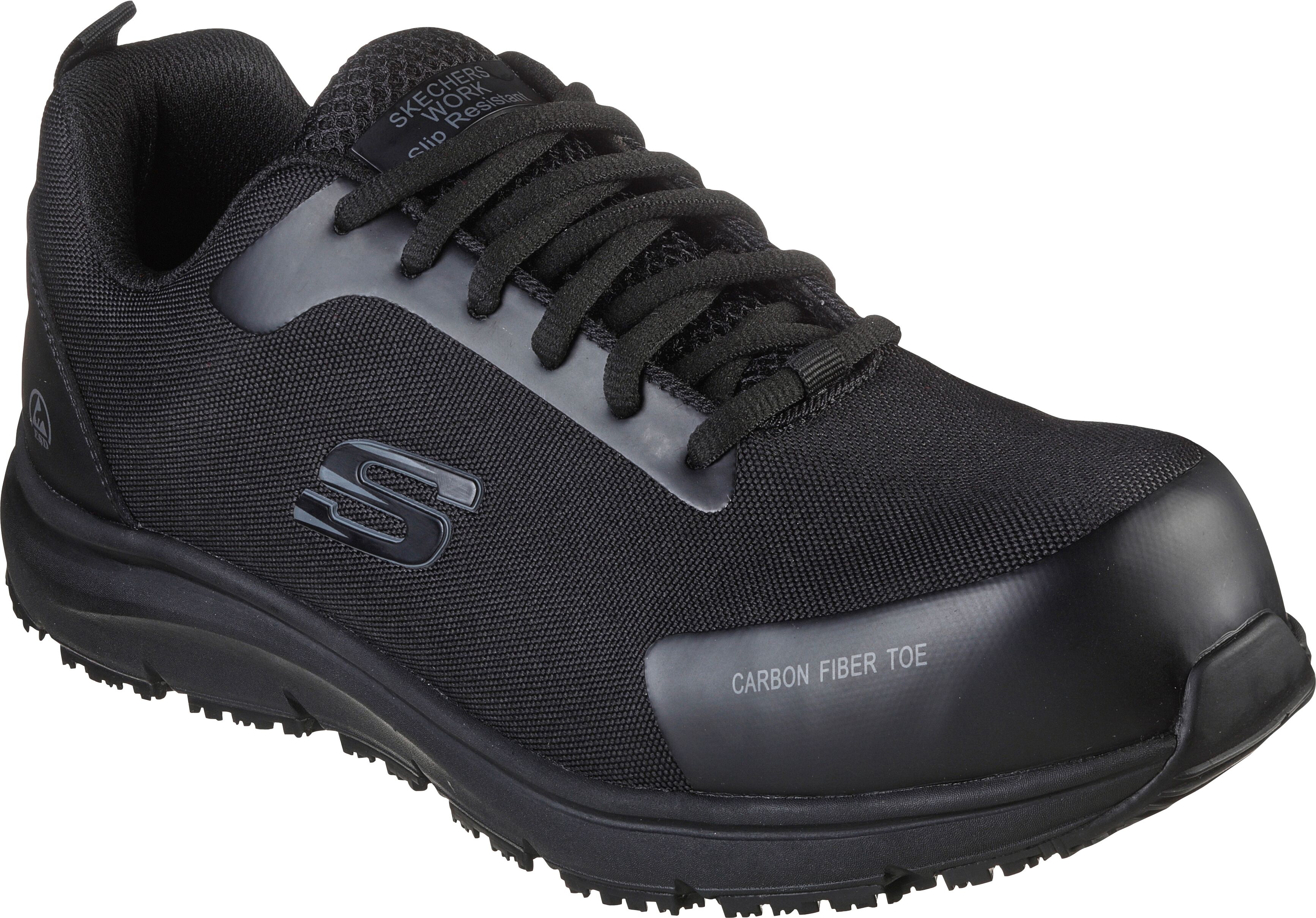 Sicherheitsschuh SKECHERS "ULMUS" Gr. 41, schwarz, 41, antibakteriell atmungsaktiv elektrostatische Entladung (ESD), Textil, Schuhe, Sicherheitsschuh, S3 + ESD, durchtrittsicher, bequem und elektrisch ableitend schwarz 41, antibakteriell atmungsaktiv elek