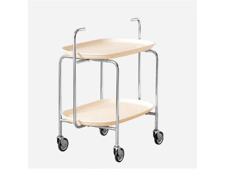 LigedamaiEU 2-stufiger, mobiler, rollender Beistelltisch, Aufbewahrungswagen, kleine Couchtisch-Akzenttische for das Wohnzimmer, leicht(White)