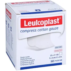 Leukoplast Compress Cotton Gauze STE 5X5 8f