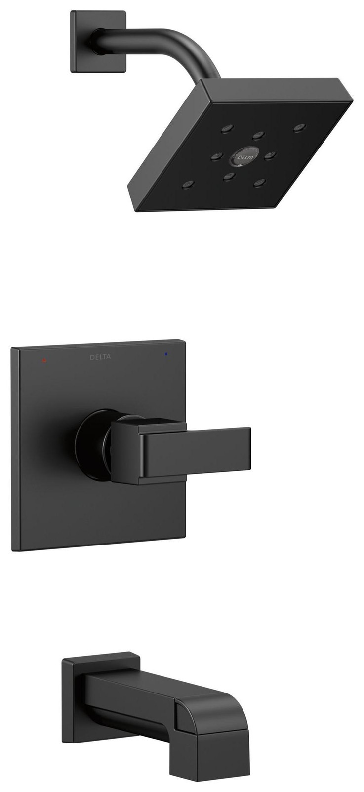 Dripio Bad- en doucheaccessoireset met H2Okinetic douchekop, matzwart