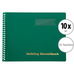 Helbling BMG15 Marschbuch grün 15 Taschen 10x Set