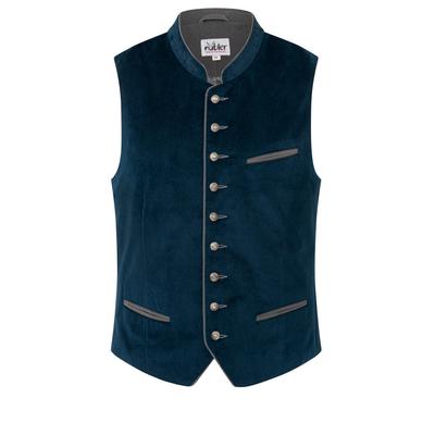 Trachtenweste NÜBLER "Trachtengilet Kurt", Herren, Gr. 52, blau, Obermaterial: 100% Polyester PES. 100% Polyester PES., Westen