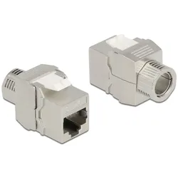 Delock Keystone Modul RJ45 Buchse zu LSA Cat.6A werkzeugfrei geschirmt