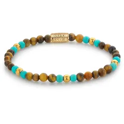 Rebel & Rose RR-40063-G-S Damen-Armband Mix Tiger Turquoise Gold 4 mm