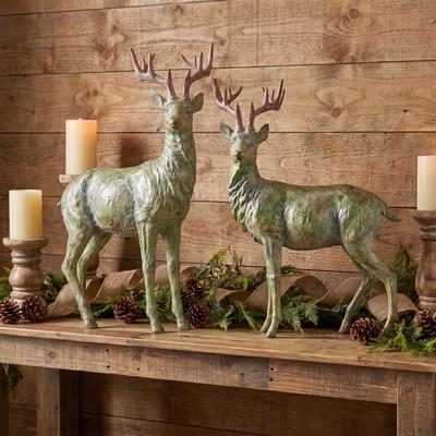 Regency International "17.5"" Resin Antique Deer Set of 2"