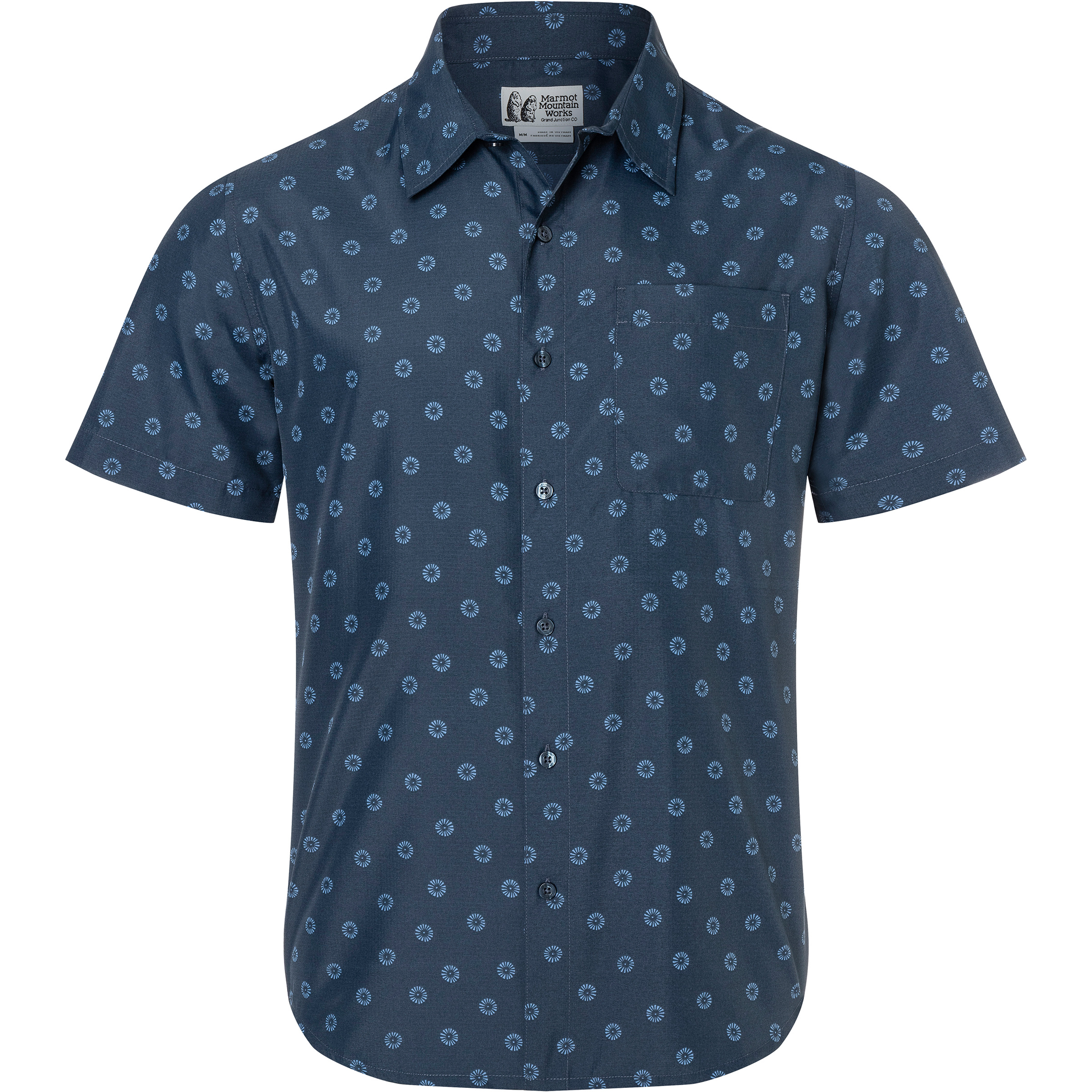 Marmot AirExchange UPF 40 Novelty Herren Hemden blau Größe S Trekking Atmungsaktiv