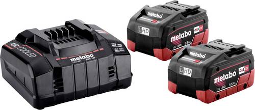 Metabo 685122000 Basic-Set 2 x LiHD 5.5Ah Werkzeug-Akku und Ladegerät 18V 5.5Ah LiHD