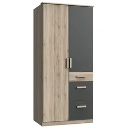 WIMEX Kleiderschrank Cariba 91 x 199 cm Holzoptik Braun Eiche