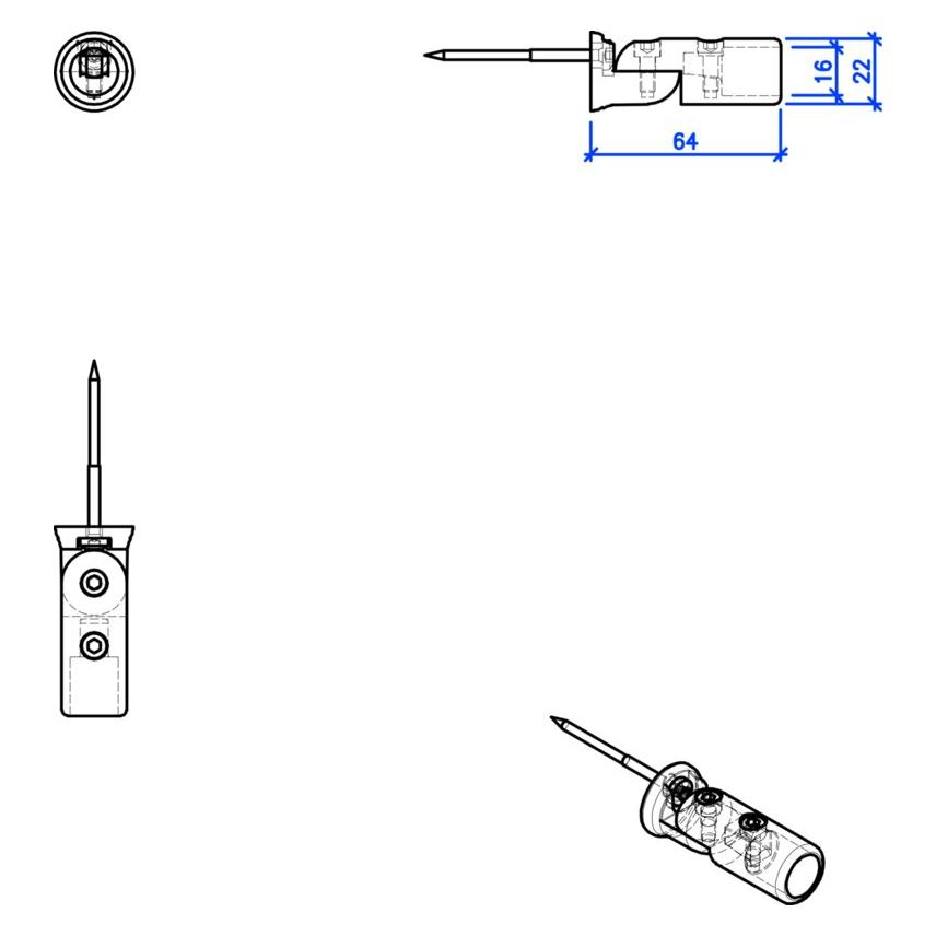 Pauli+Sohn Adapter für Stabilisationsstangen 8744 (8744ZNPVD22-WV)
