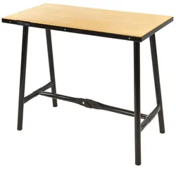 HBM 100 cm Heavy Duty klappbare Werkbank mit Holzklinge SCHWARZ