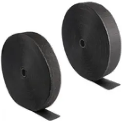 Delock, Klettband, Klettband 25m x 50mm Strapazierfähig Schwarz (50 mm)