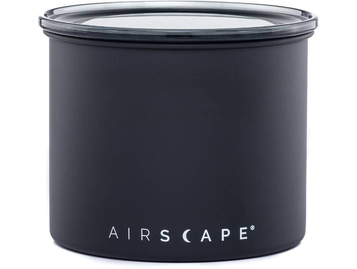 Vorratsdose AIRSCAPE Airscape , schwarz, B:12,1cm H:14cm L:12,1cm Ø:12,1cm, Edelstahl, Kunststoff, Lebensmittelaufbewahrungsbehälter, Vorratsdose, mit Ventil-Deckel, robuste Verarbeitung