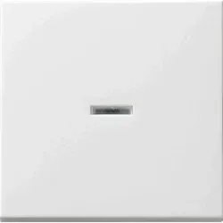 Gira System 55 Wippe 1t, Schalter/Taster, reinweiß, glänzend, Kontrollfenster/Lichtauslass, 091403