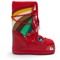 Moon Boot Unisex für Kinder. 80D3400320 Dino-Stiefel Icon rot (27/30), Wohnung, Schnürsenkel, Lässig, Draußen, Kinderbekleidung