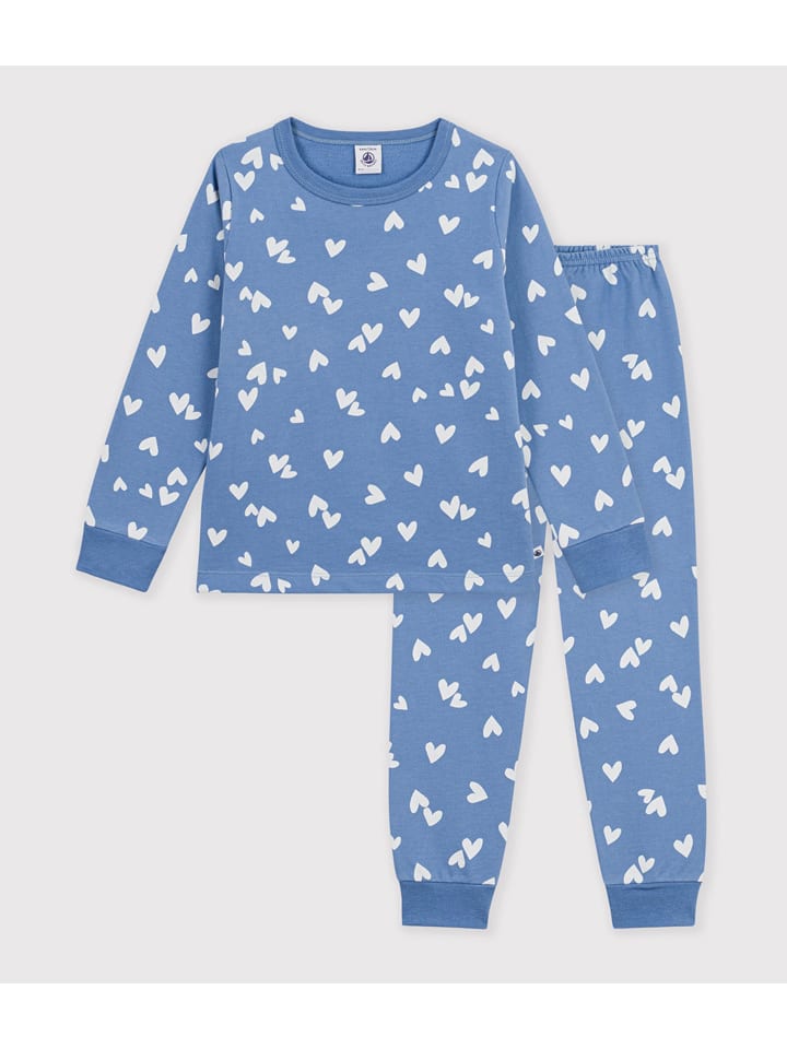 PETIT BATEAU Pyjama in Blau - 128