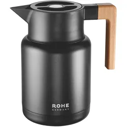 Rohe Germany Isolierkanne Isidor, schwarz, ca. 1.4 l, mit Holzgriff