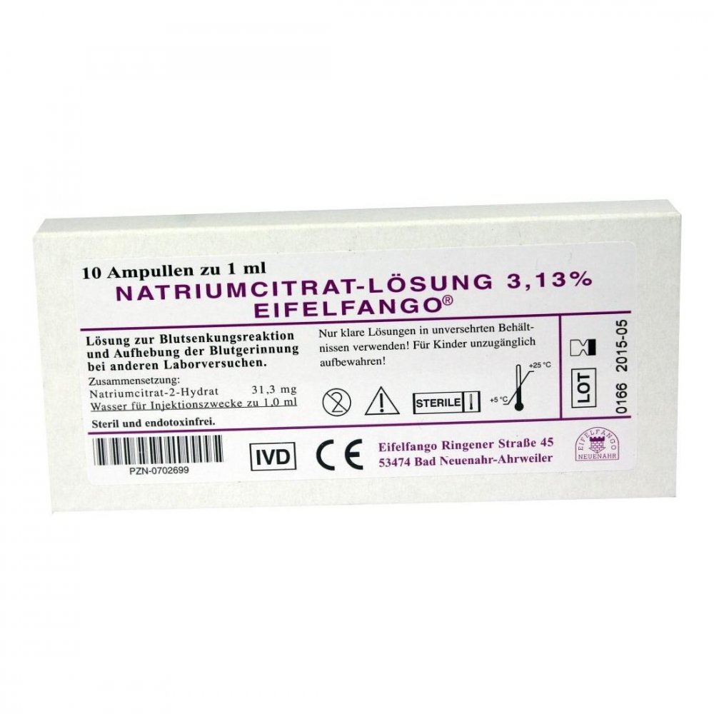EIFELFANGO GmbH & Co. KG Natrium Citricum 3,13% Ampullen 00702699