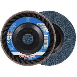 Pferd, Schleifmittel, 67772118 PFC 115 Z 80 SG POWER TRIM STEELOX Fächerschleifscheibe Durchmesser 115 (80)