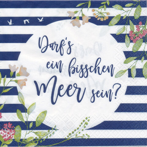 Papierservietten "Darf's ein bisschen Meer sein?", 33 x 33 cm, 20 Stück