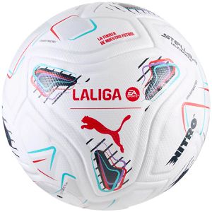 PUMA Fußball Stellar Nitro Ultimate LaLiga, Größe 5, 430 Gramm, weiß/bunt, Spielball
