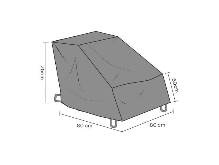 Brafab Protection de meuble Brafab fauteuil Noir 80 cm
