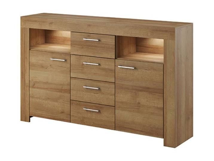 Feldmann-Wohnen Kommode Sky (Sky, 1 St., Kommode mit 4 Schubladen), Eiche Riviera 155cm 4 Schubladen
