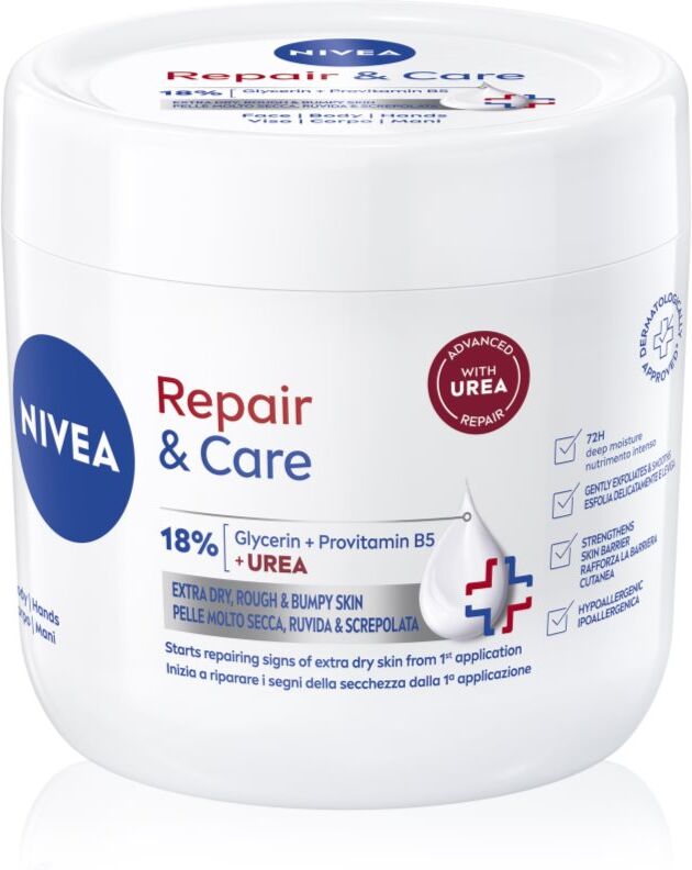 NIVEA Repair & Care Urea crème pour le corps régénérante pour peaux sèches à très sèches 400 ml