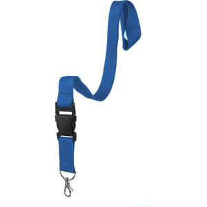 Karteo Schlüsselband blau, Textil, Karabiner 43cm, mit Sicherheitsverschluss