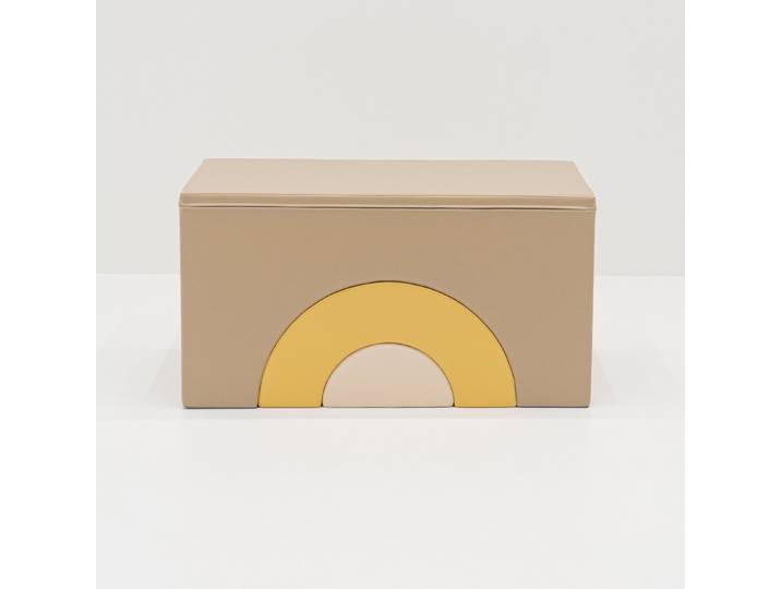 IGLUSoftplay Rainbow Bridge Softbaustein-Set Beige Honey für aktives Spielen Spielbauklötze, Modulares Soft Play Set, weiche Kletterbausteine, für Kleinkinder