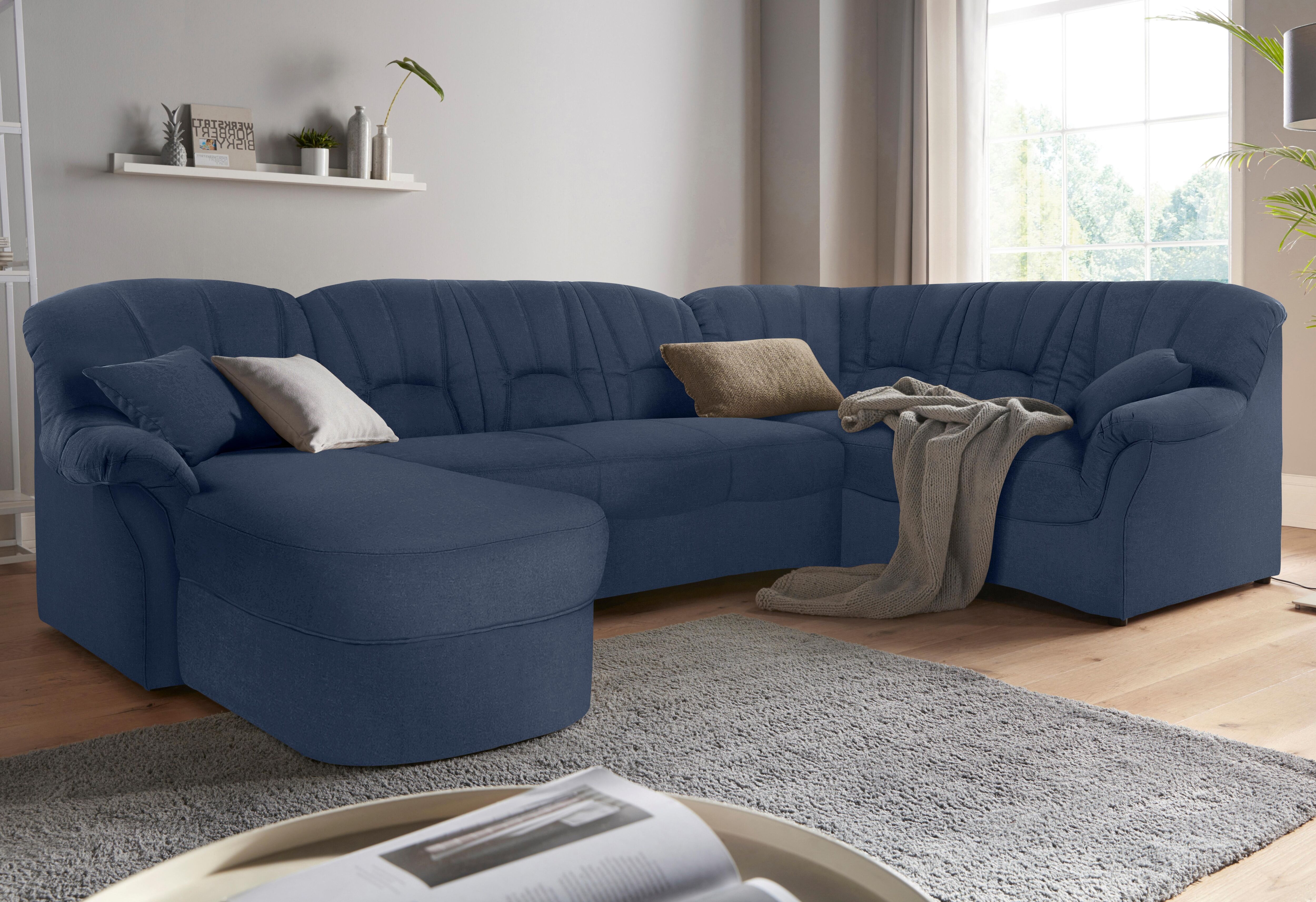 DOMO collection "Bahia mit viel Platz, Breite 308cm, zeitloses Design, U-Form" wahlweise mit Bettfunktion