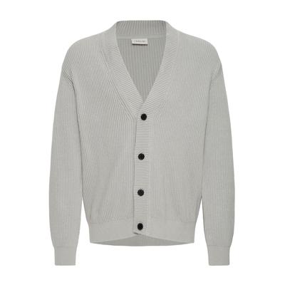 Strickjacke SOLID "Strickjacke SDNalli", Herren, Gr. XXL, grau (griffin), Obermaterial: 100% Baumwolle CO., Strickjacken Strickjacke
