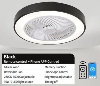 Uplifted Goods Ultra Quiet Integrated Ceiling Airflow And Illumination Hub black 71 80w 110v