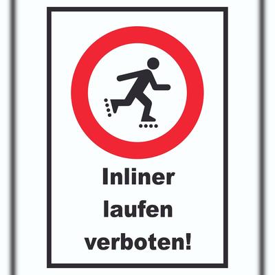 HB-Druck Inliner laufen verboten Schild A5 (148x210mm)
