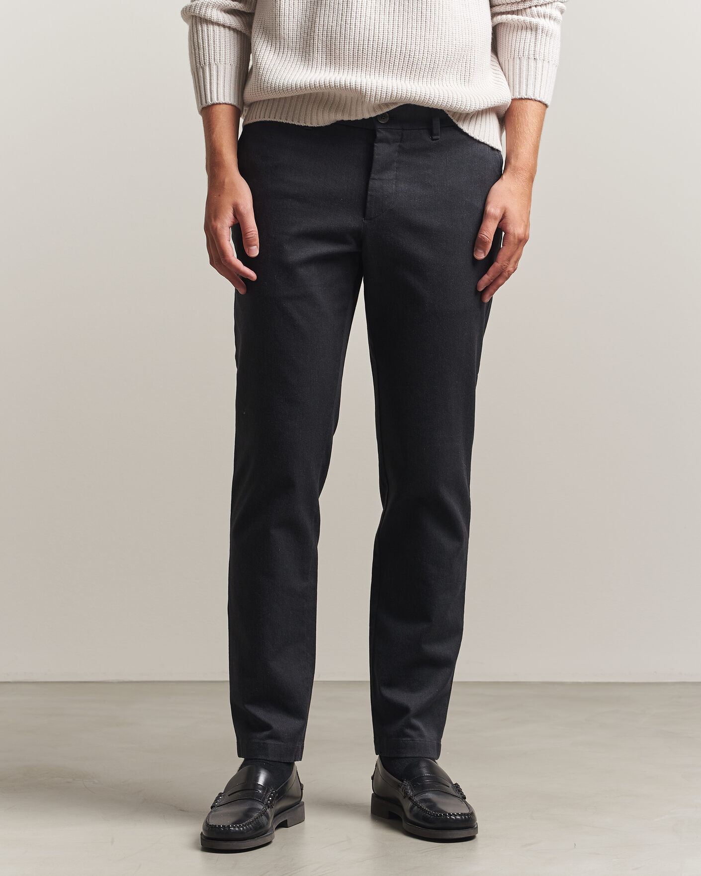 J.Lindeberg Chase Stretch Flannel Trousers Dark Grey men W34L32 Grå