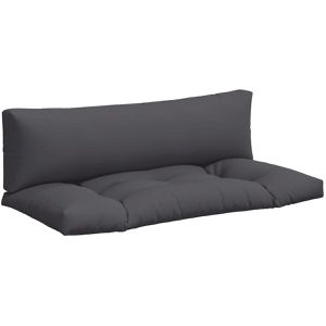 vidaXL Auflage 360922, aus Polyester, für Palettenmöbel, 110 x 58cm, anthrazit, 2-teilig