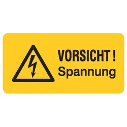 JAHN Folie selbstklebend 05/148F VORSICHT! Spannung (VE: 100 St.)