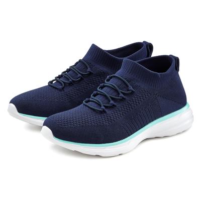 Sneaker LASCANA "Slipper, Halbschuh, Turnschuhe, Slip-On-Sneaker, bequem", Damen, Gr. 41, Mesh, blau (marine), Obermaterial: 100% Textilmaterial. Decksohle: 100% Textilmaterial. Futter: 100% Textilmaterial. Laufsohle: 100% Synthetik, unifarben,...